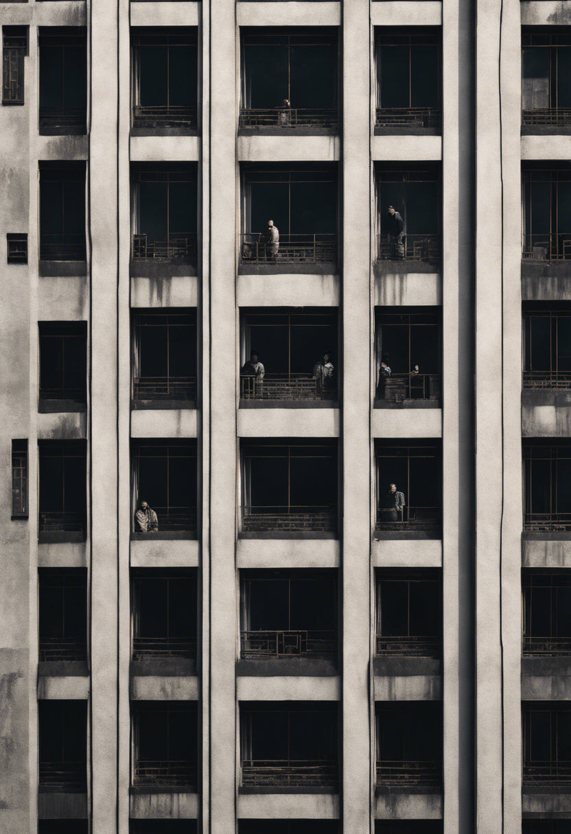 Abstract Building Architecture Illustration II Art Print