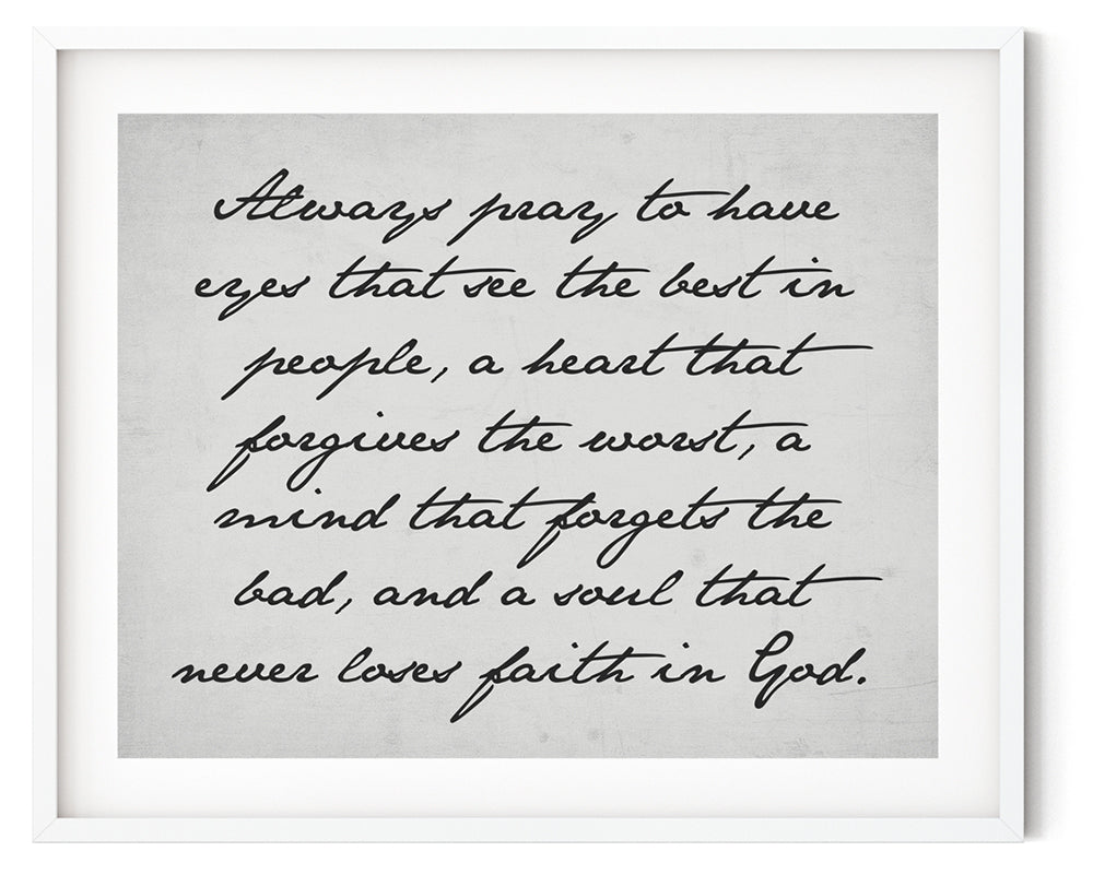 Always Pray Canvas Wall Decor