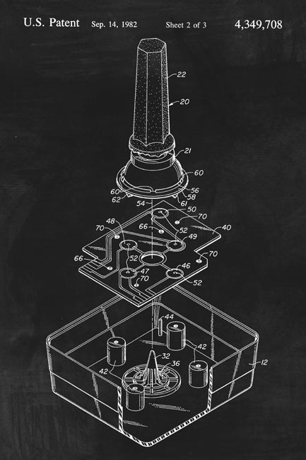 Atari Joystick Videogame Patent Art Print