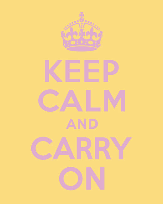 Keep Calm and Carry On, premium art print (daffodil)