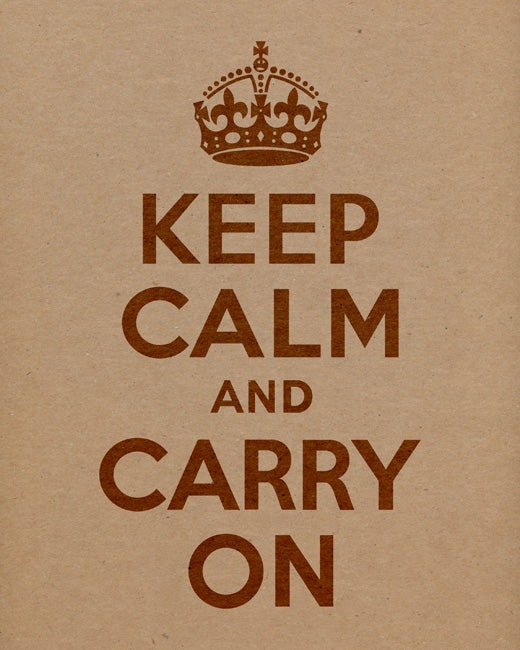Keep Calm and Carry On, premium art print (cardboard)