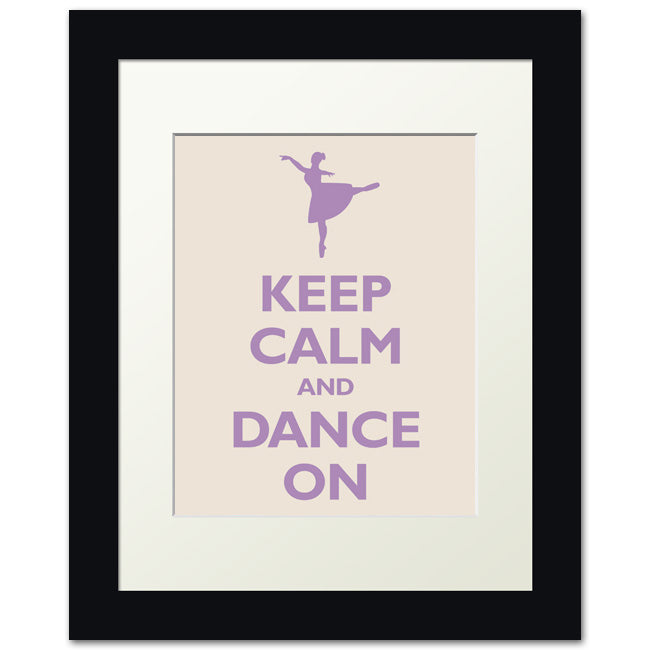 Keep Calm and Dance On, framed print (champagne)