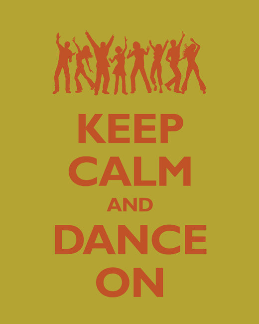Keep Calm and Dance On, premium art print (lime)
