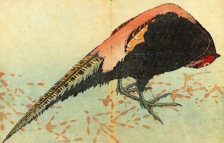 Pheasant On The Snow by Katsushika Hokusai, art print