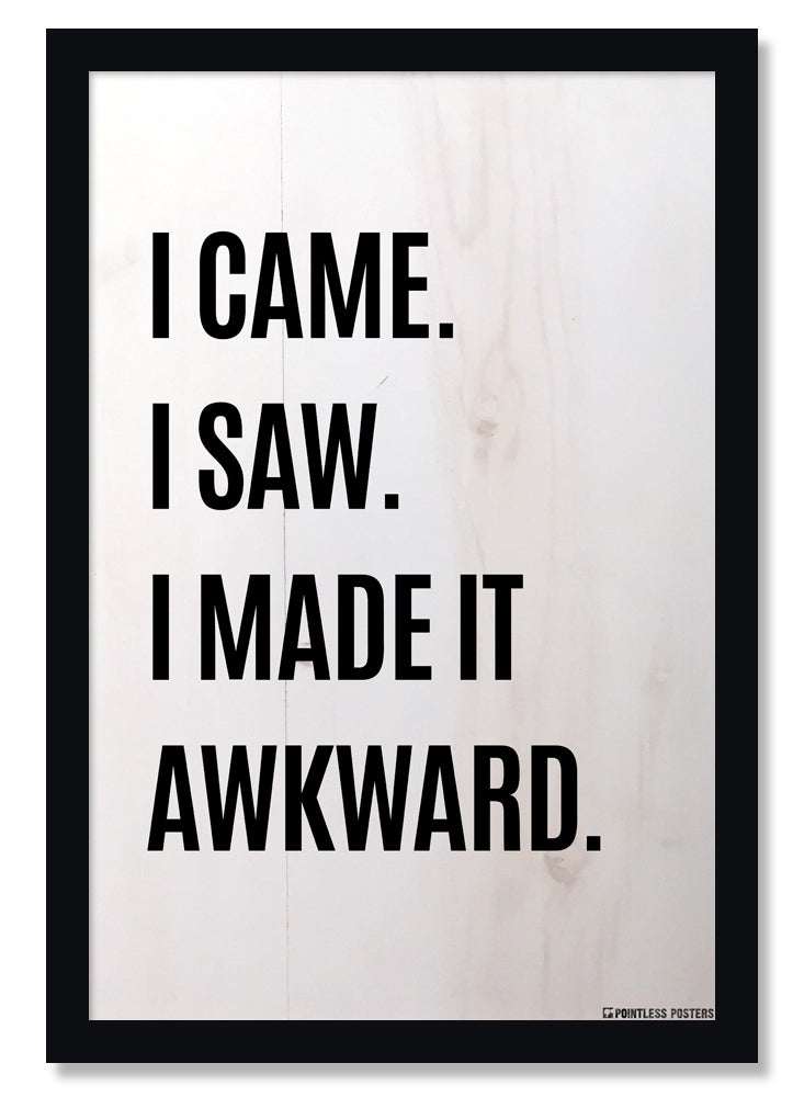 I Came I Saw I Made It Awkward Poster