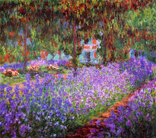 The Artist's Garden at Giverny by Claude Monet, removable wall decal