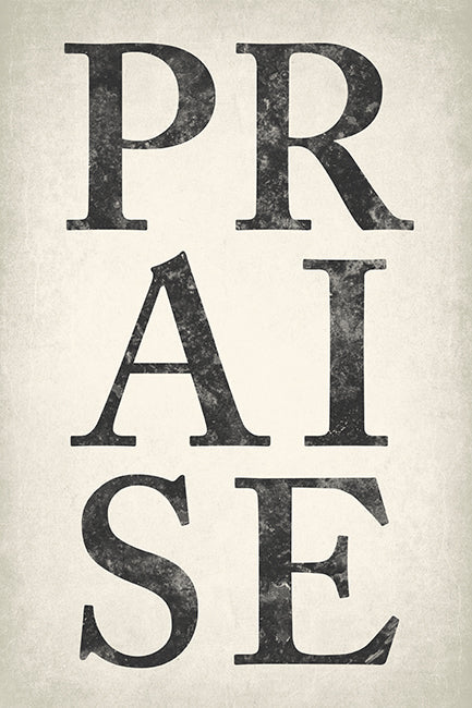 Praise, motivational poster print