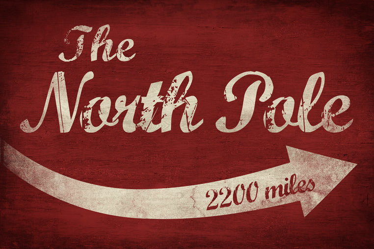 The North Pole, holiday poster print