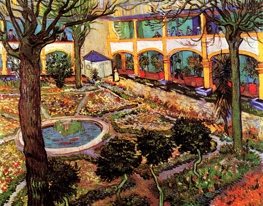 The Asylum Garden at Arles by Vincent Van Gogh, removable wall decal