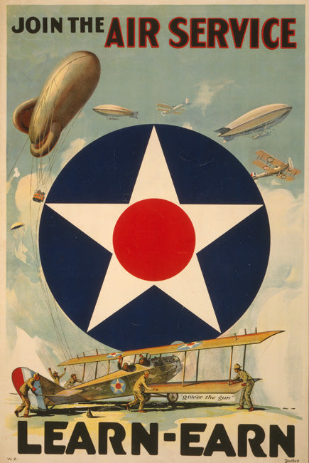 Join The Air Service, art print