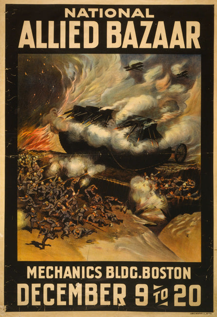 National Allied Bazaar Vintage Poster, art print