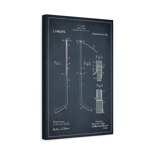 Hockey Stick Patent Canvas Wall Art