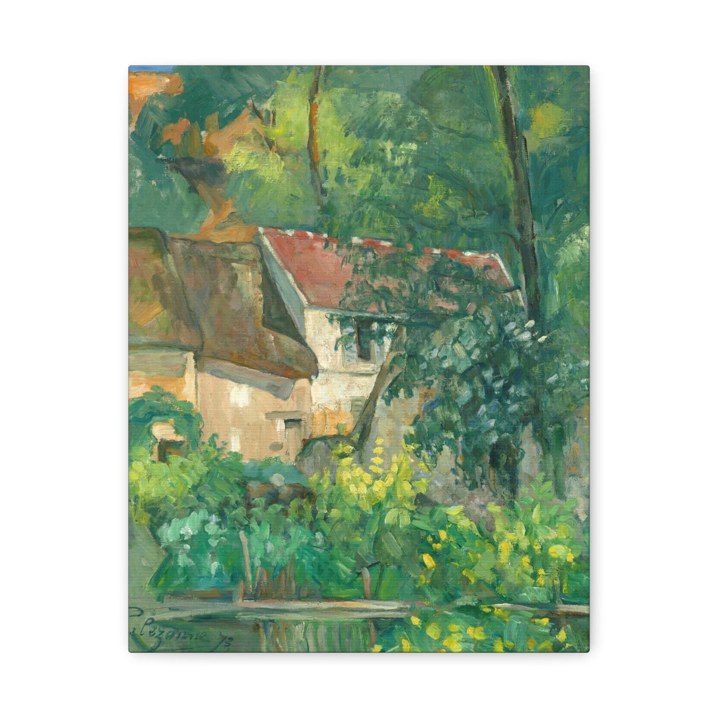 House of Pere Lacroix by Paul Cezanne Canvas Print