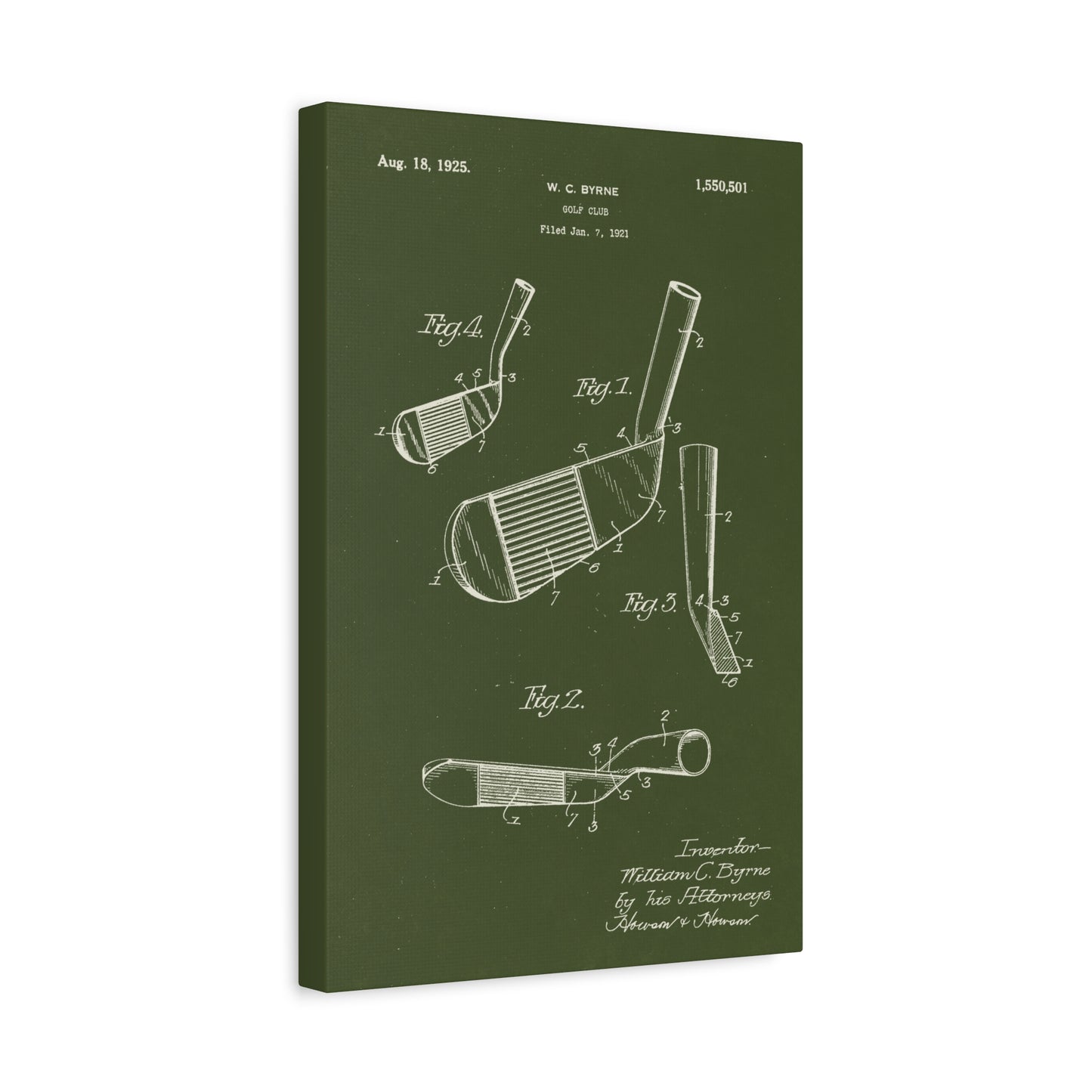 Golf Club (Iron) Canvas Wall Art