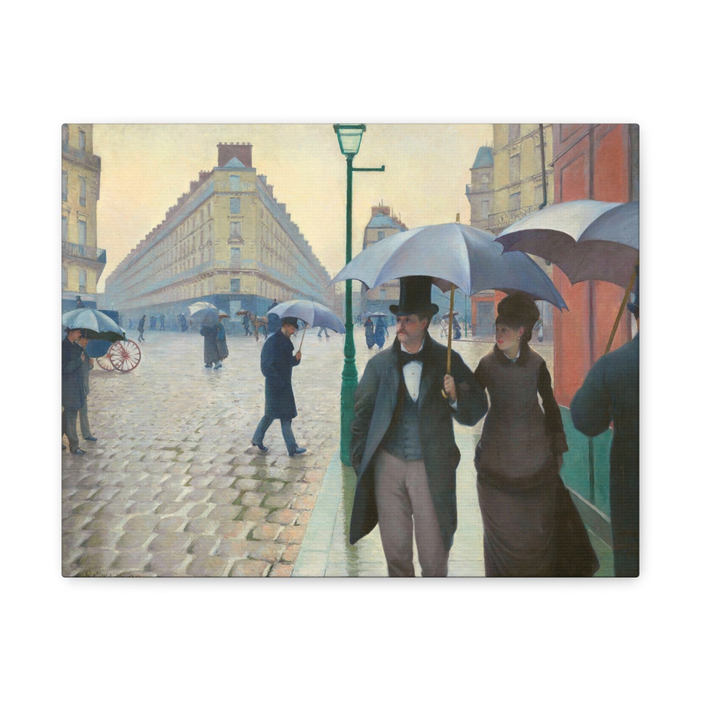 Paris Street; Rainy Day by Gustave Caillebotte Canvas Print