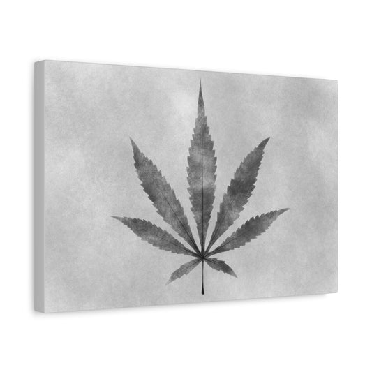 Marijuana Charcoal Sketch Weed Canvas Wall Art