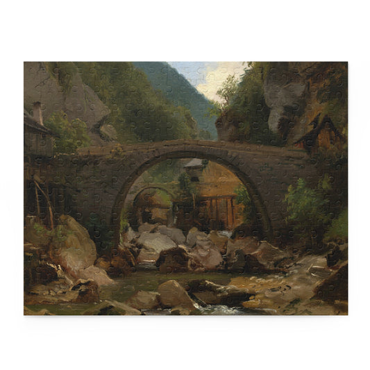 Mountain Stream in the Auvergne by Theodore Rousseau Jigsaw Puzzle