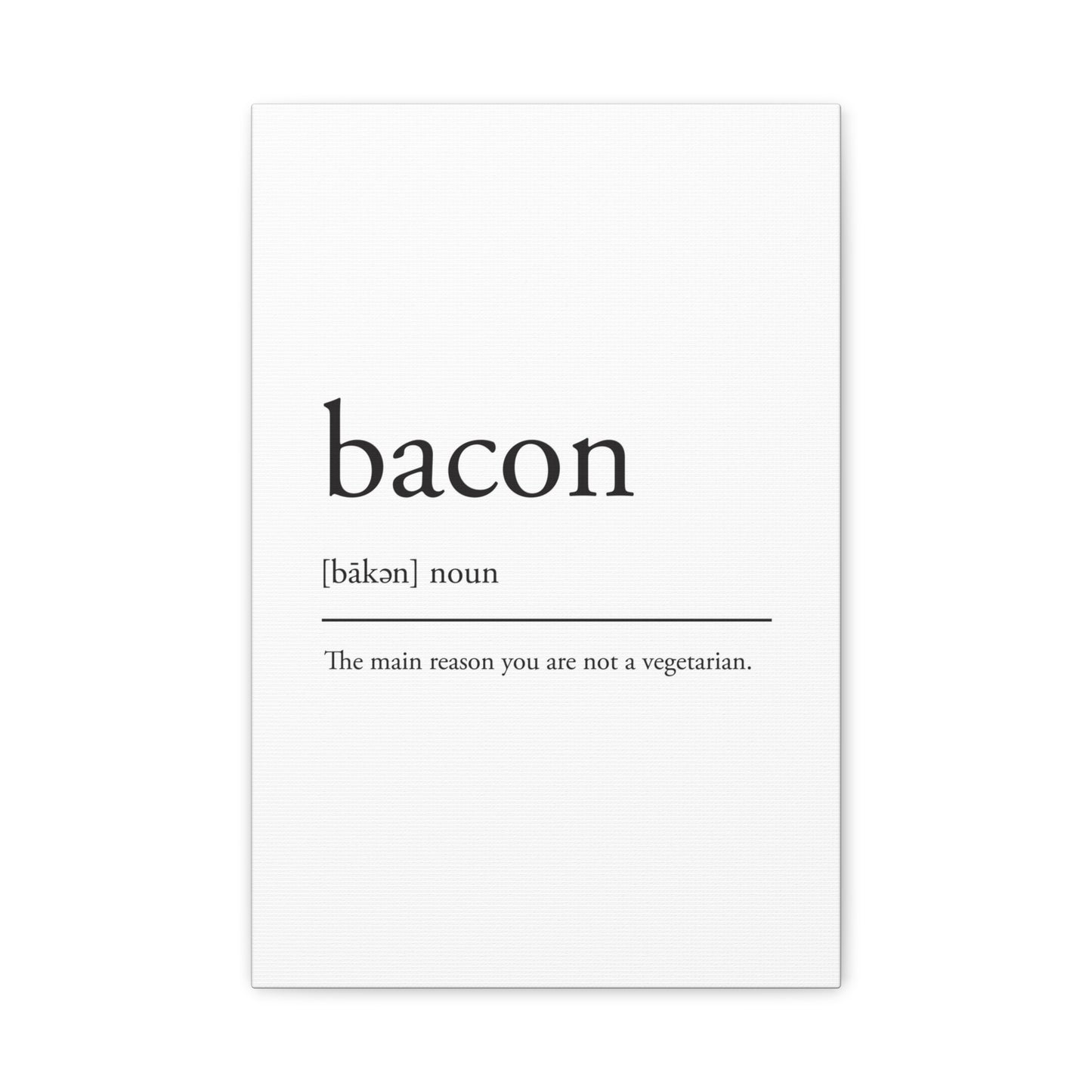 Bacon Definition Canvas Print
