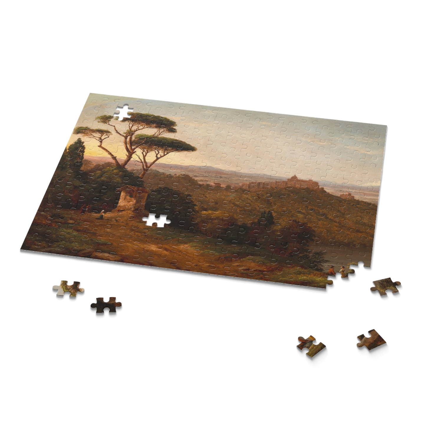 Castle Gondolfo, Lake Albano, Italy by Christopher Pearse Cranch Jigsaw Puzzle