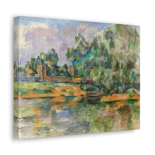 Banks of the Seine at Medan by Paul Cezanne Canvas Print