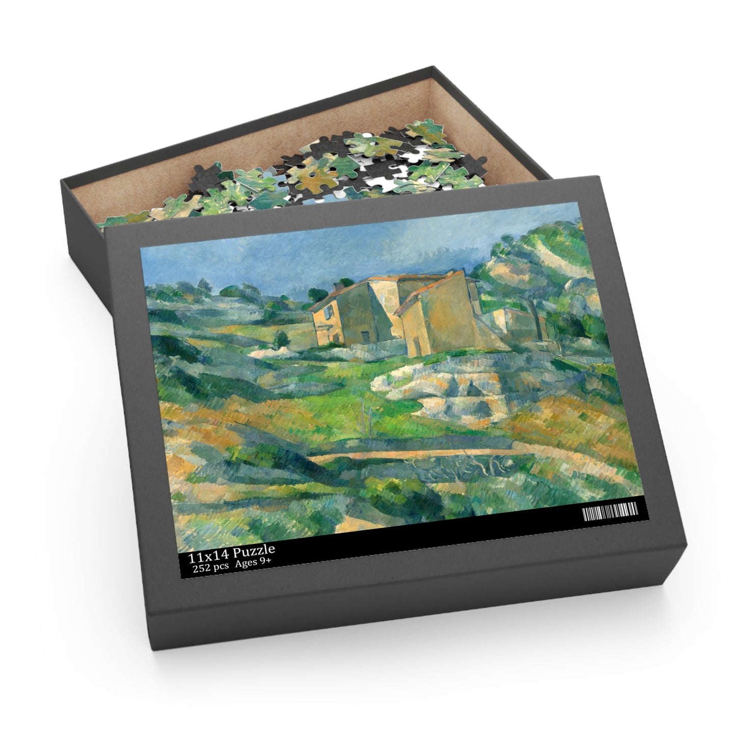 Houses in Provence: The Riaux Valley near L'Estaque by Paul Cezanne Jigsaw Puzzle