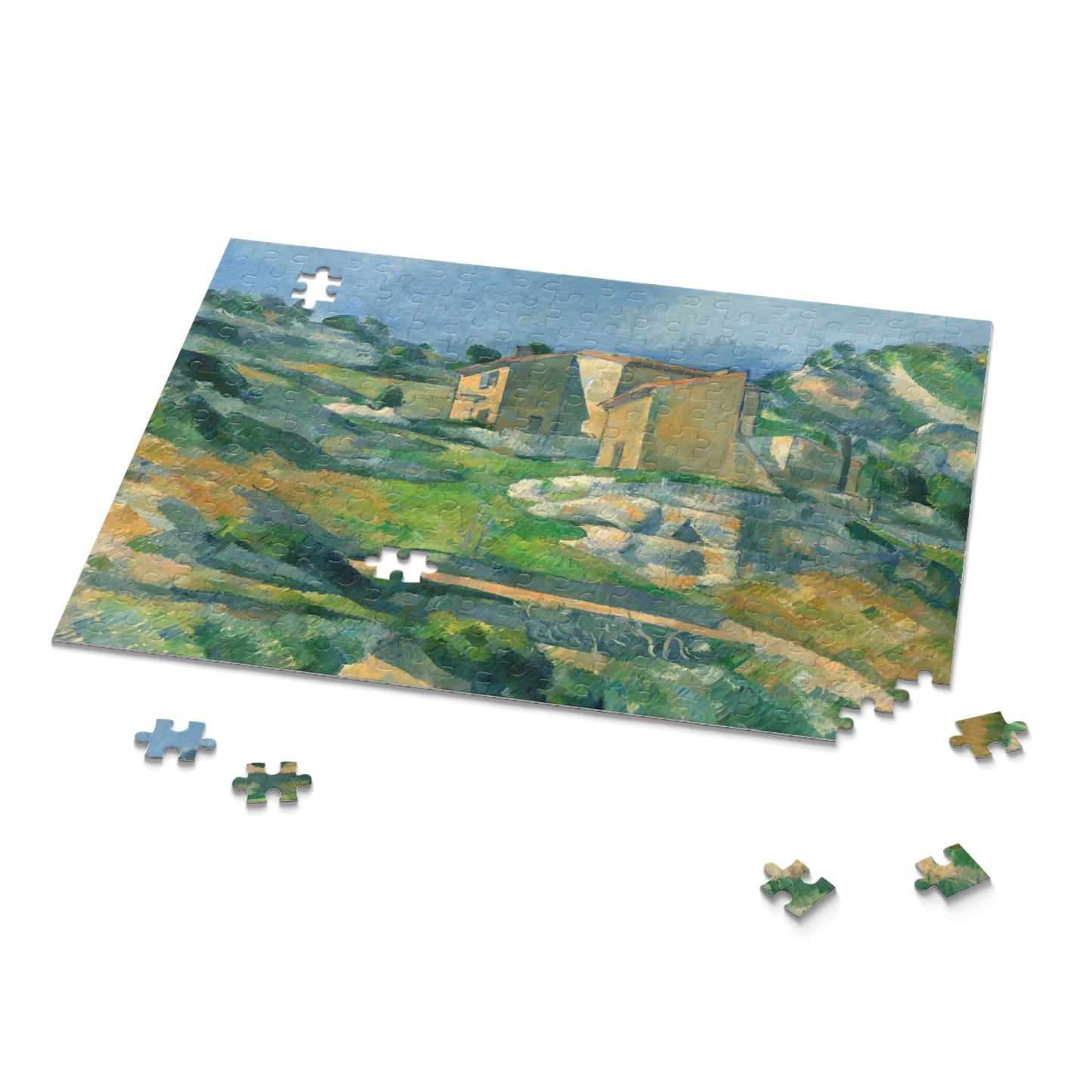 Houses in Provence: The Riaux Valley near L'Estaque by Paul Cezanne Jigsaw Puzzle