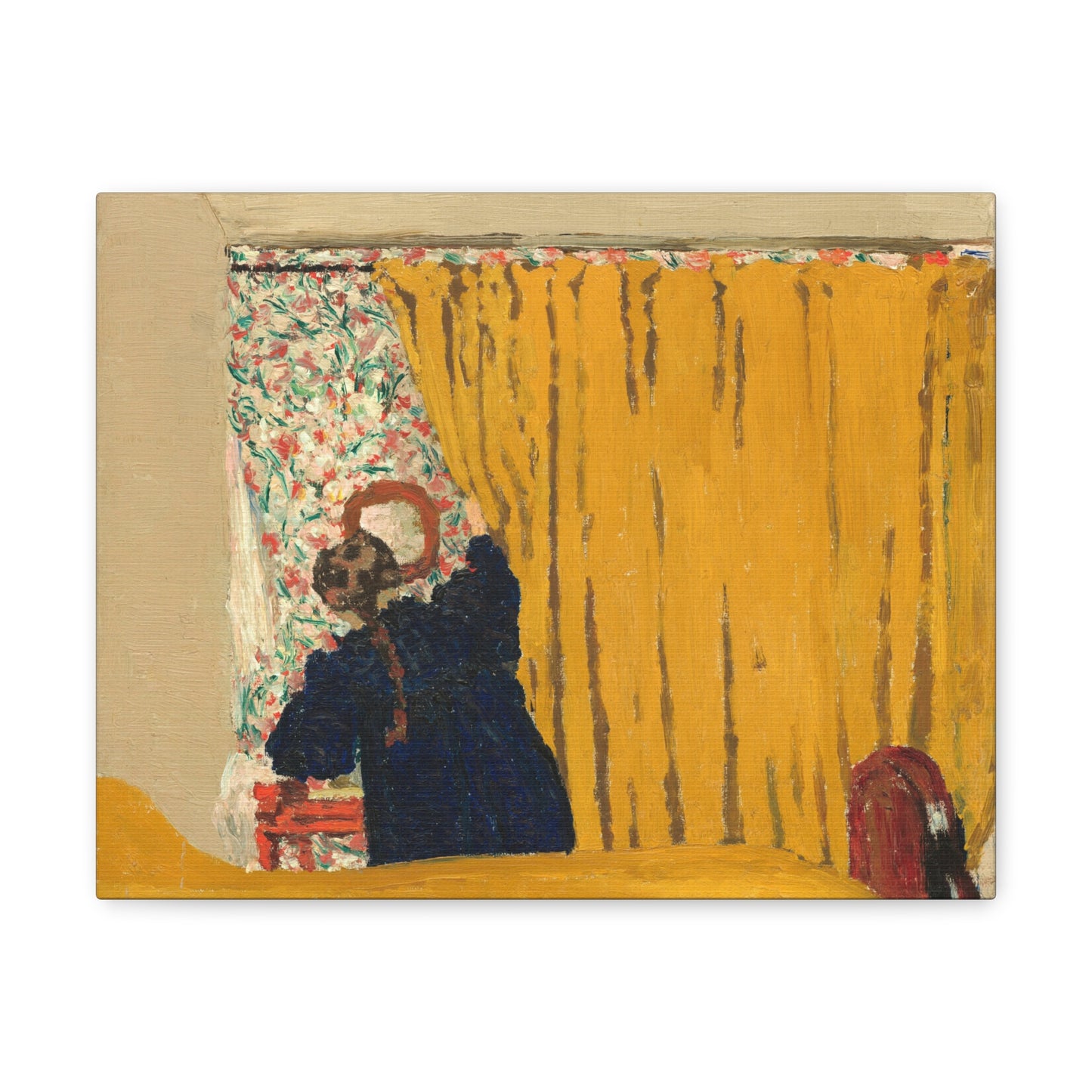 The Yellow Curtain by Edouard Vuillard Canvas Print