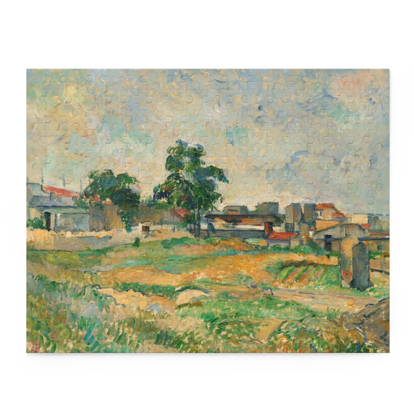 Landscape near Paris by Paul Cezanne Jigsaw Puzzle