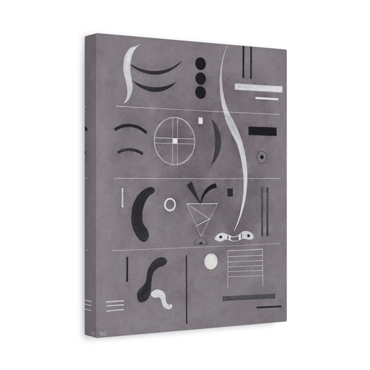 Four Parts by Wassily Kandinsky Canvas Print