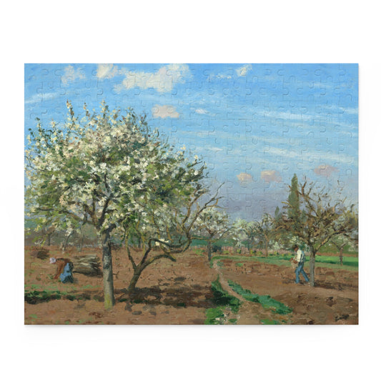 Orchard in Bloom, Louveciennes by Camille Pissarro Jigsaw Puzzle