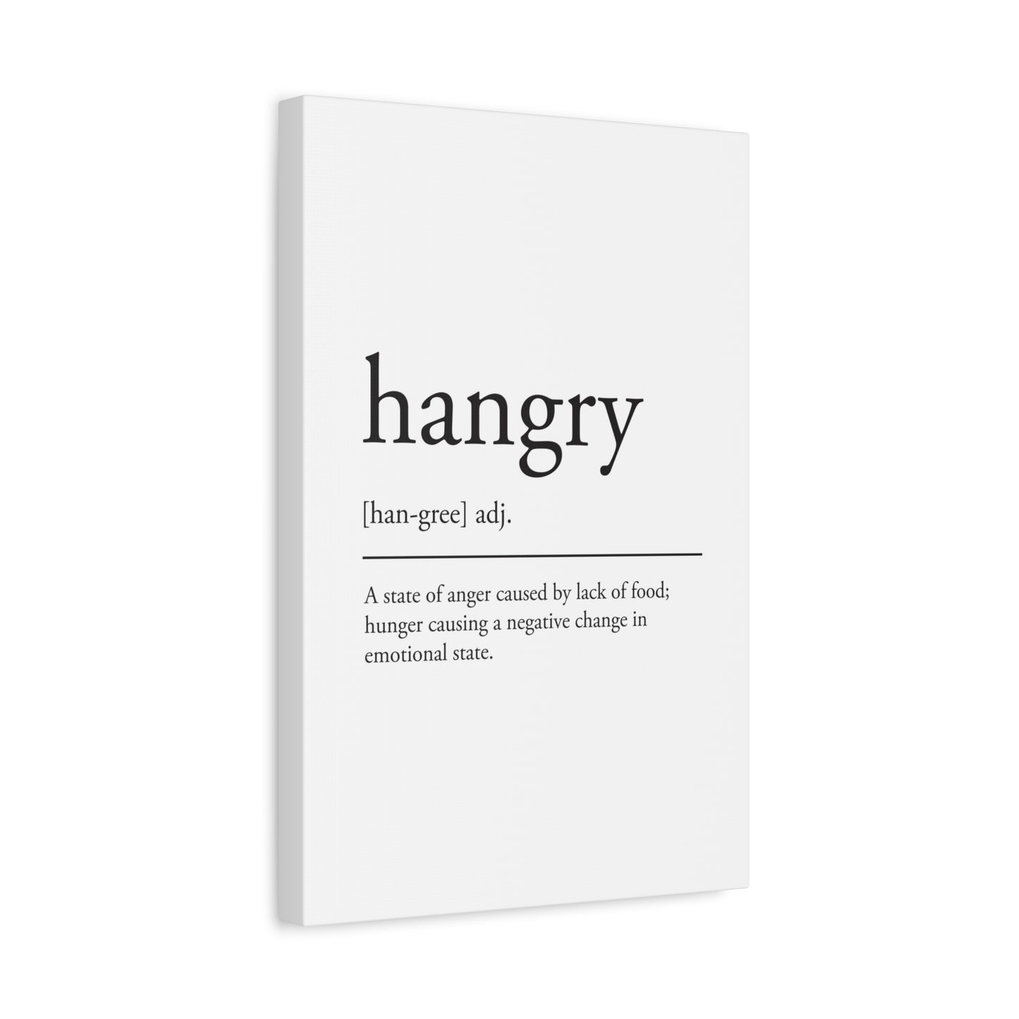Hangry Definition Canvas Wall Art
