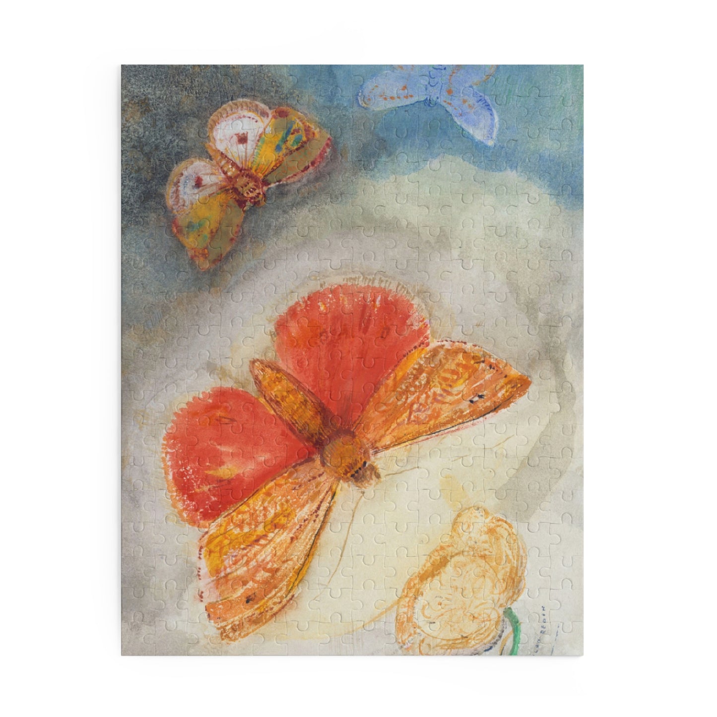 Papillons et fleur by Odilon Redon Jigsaw Puzzle