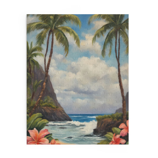 Scenic View on Molokai Island Oil Painting I Jigsaw Puzzle