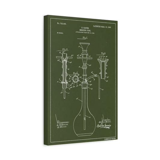 Bong Patent Art Canvas Print