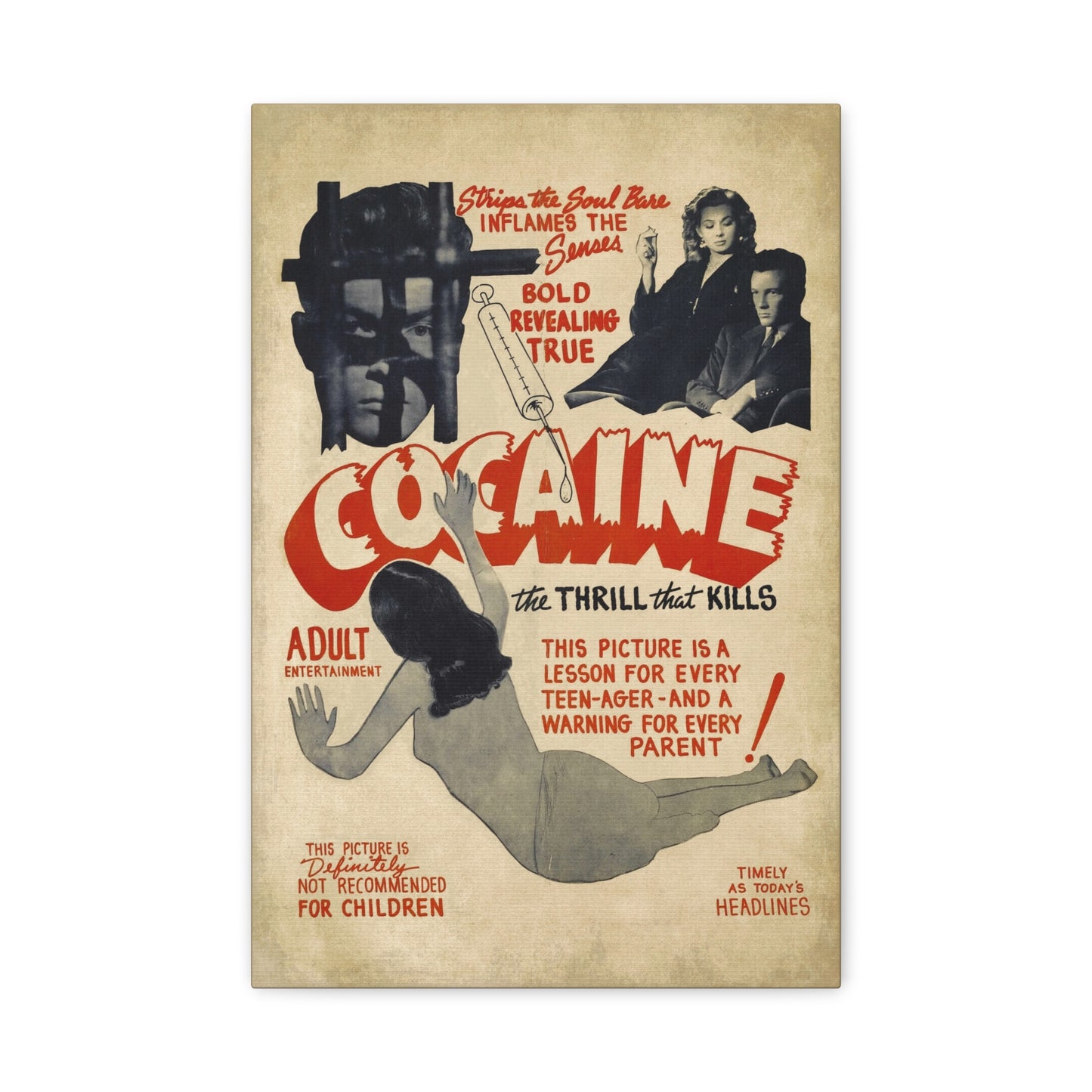 Vintage Cocaine Propaganda Canvas Print