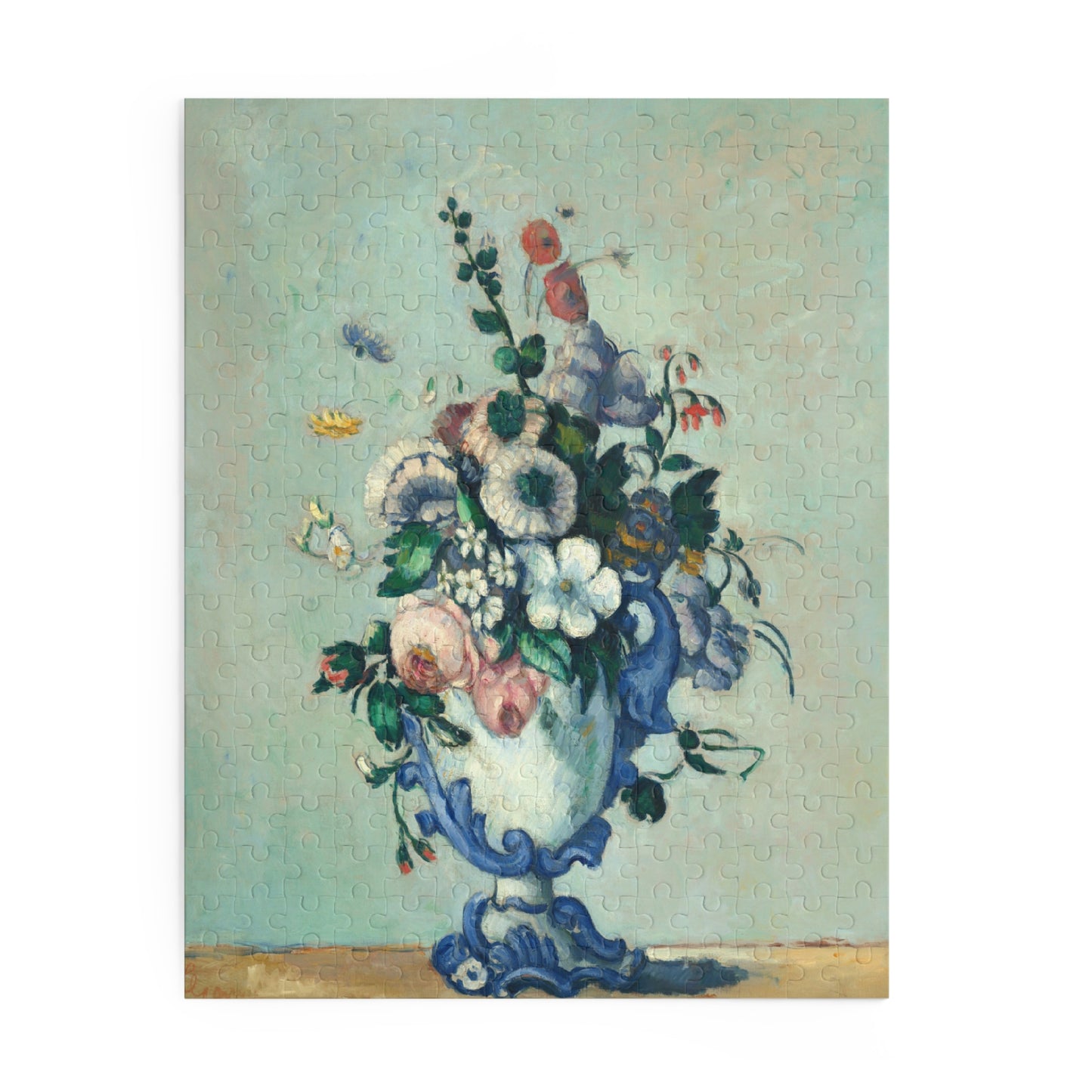 Flowers in a Rococo Vase by Paul Cezanne Jigsaw Puzzle