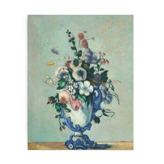 Flowers in a Rococo Vase by Paul Cezanne Jigsaw Puzzle