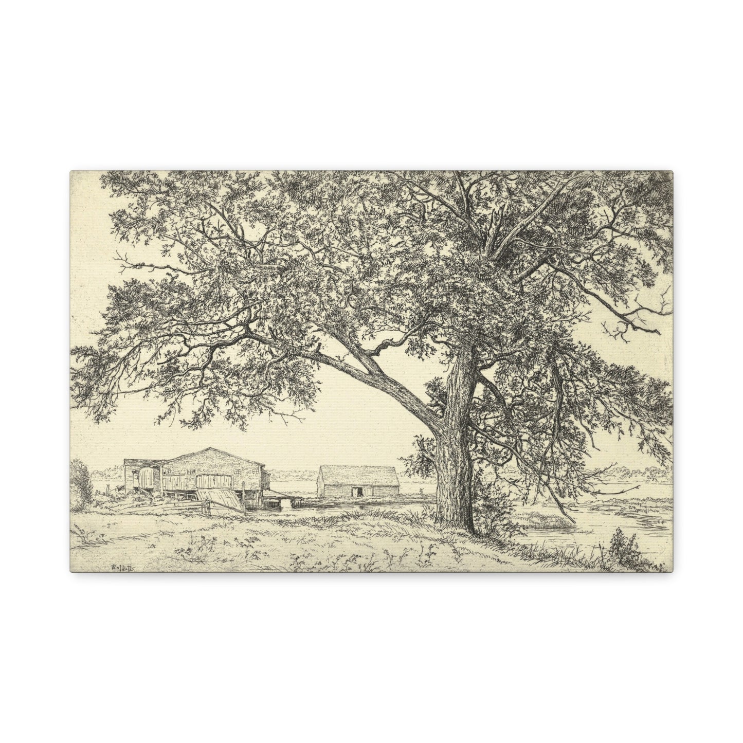 Tide Mill by Ernest Haskell Canvas Print