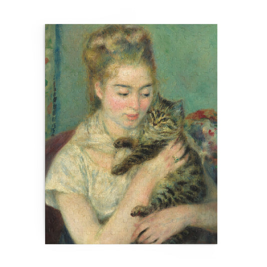 Woman with a Cat by Auguste Renoir Jigsaw Puzzle