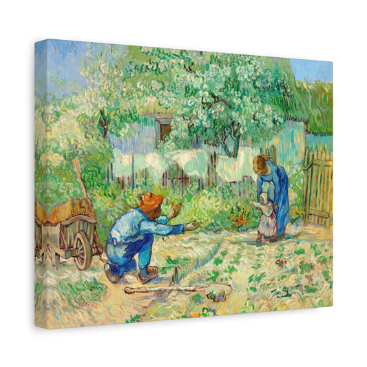 First Steps by Vincent van Gogh Canvas Print