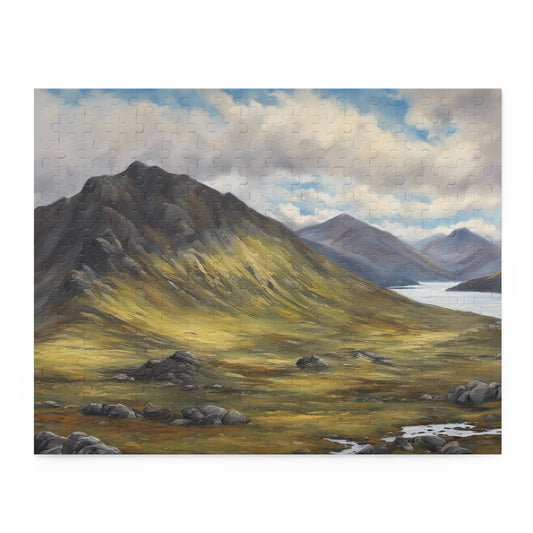 Scottish Highlands Painting I Jigsaw Puzzle