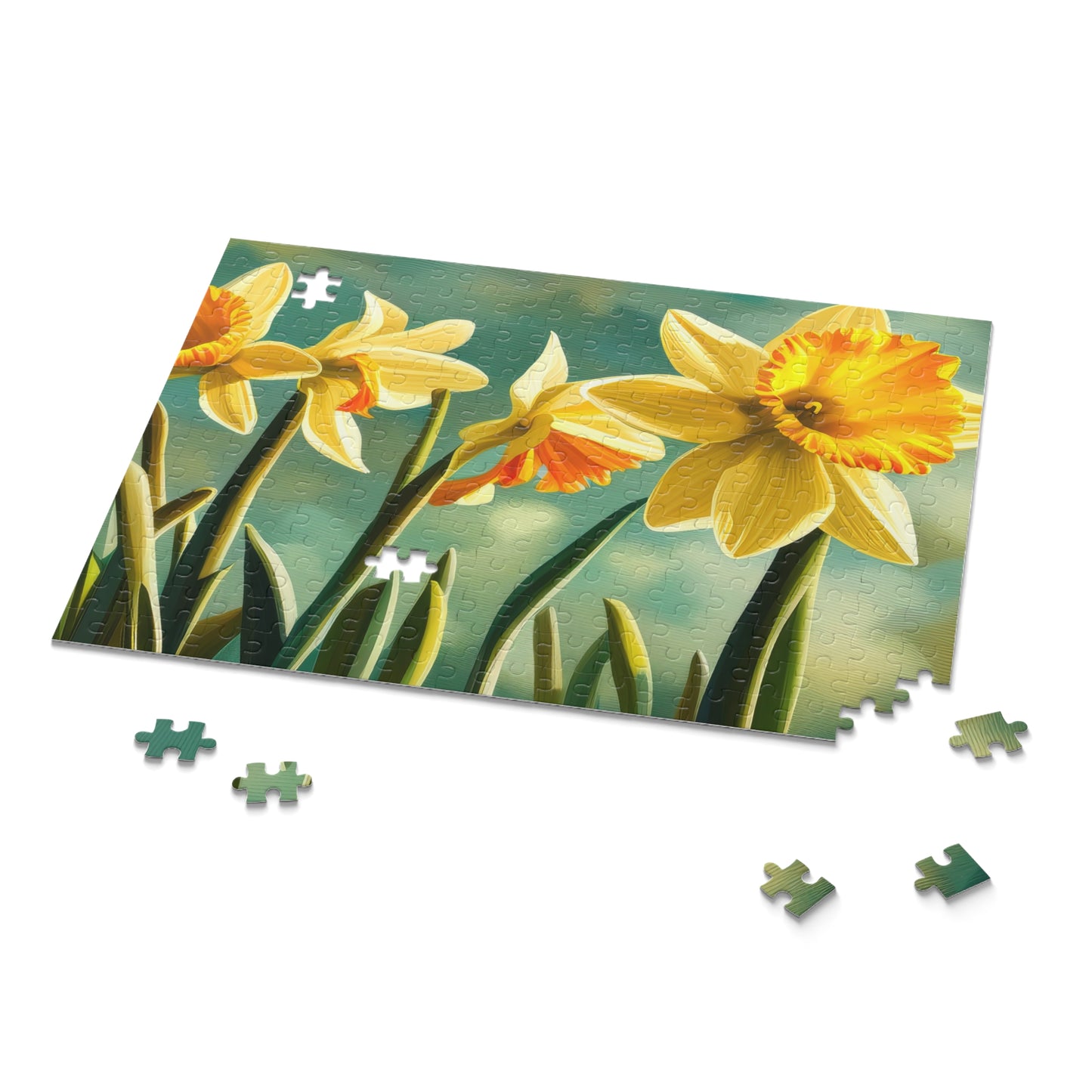 Yellow Daffodils Composition Digital Painting Jigsaw Puzzle