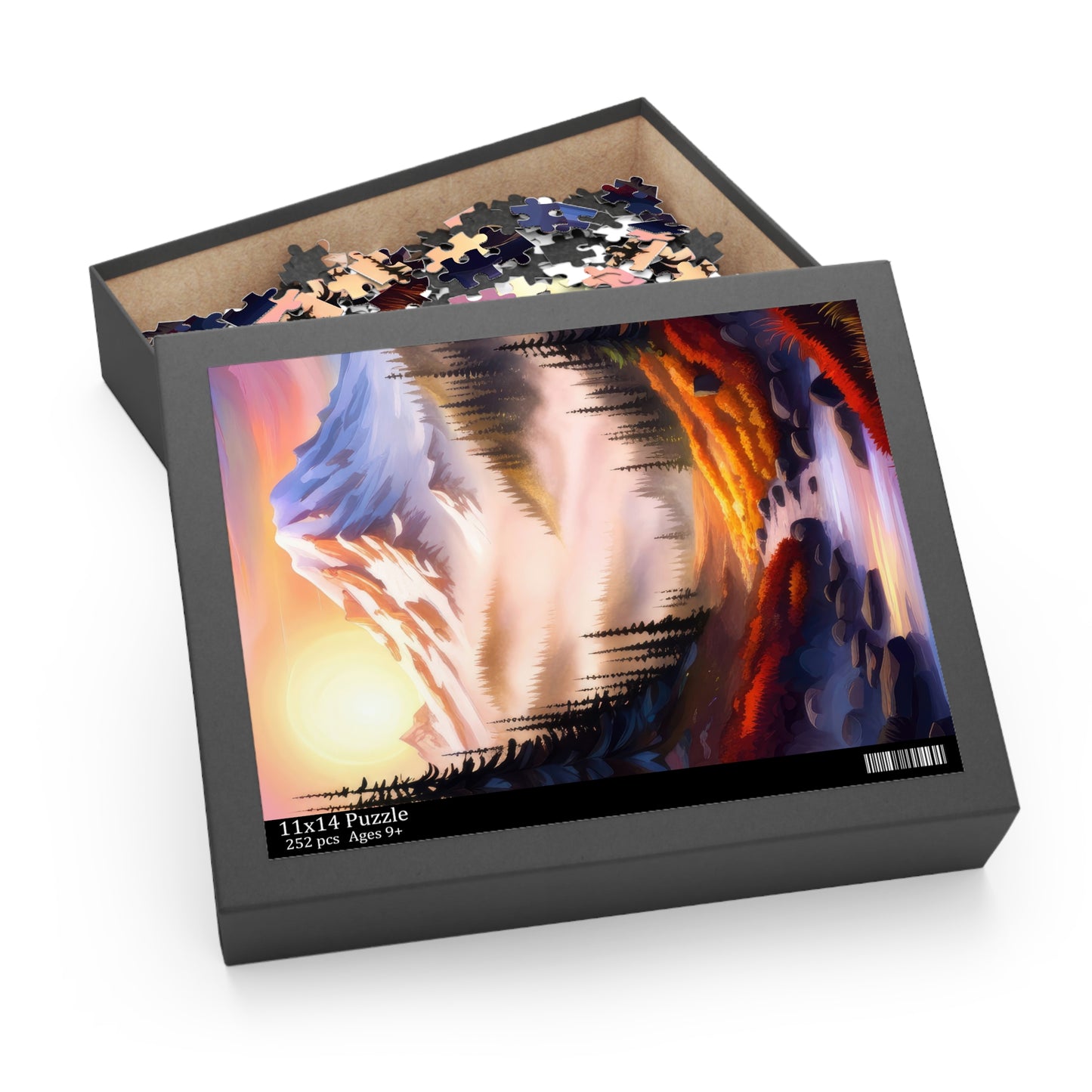 Mount Rainier Scenic Landscape Digital Painting II Jigsaw Puzzle