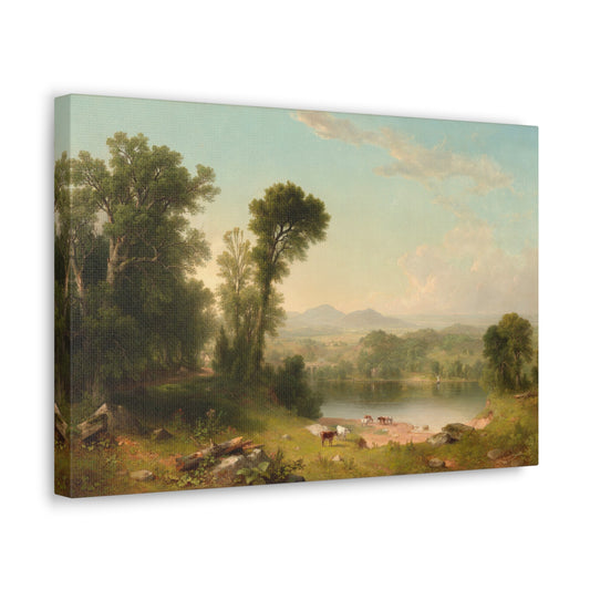 Pastoral Landscape by Asher Brown Durand Canvas Print