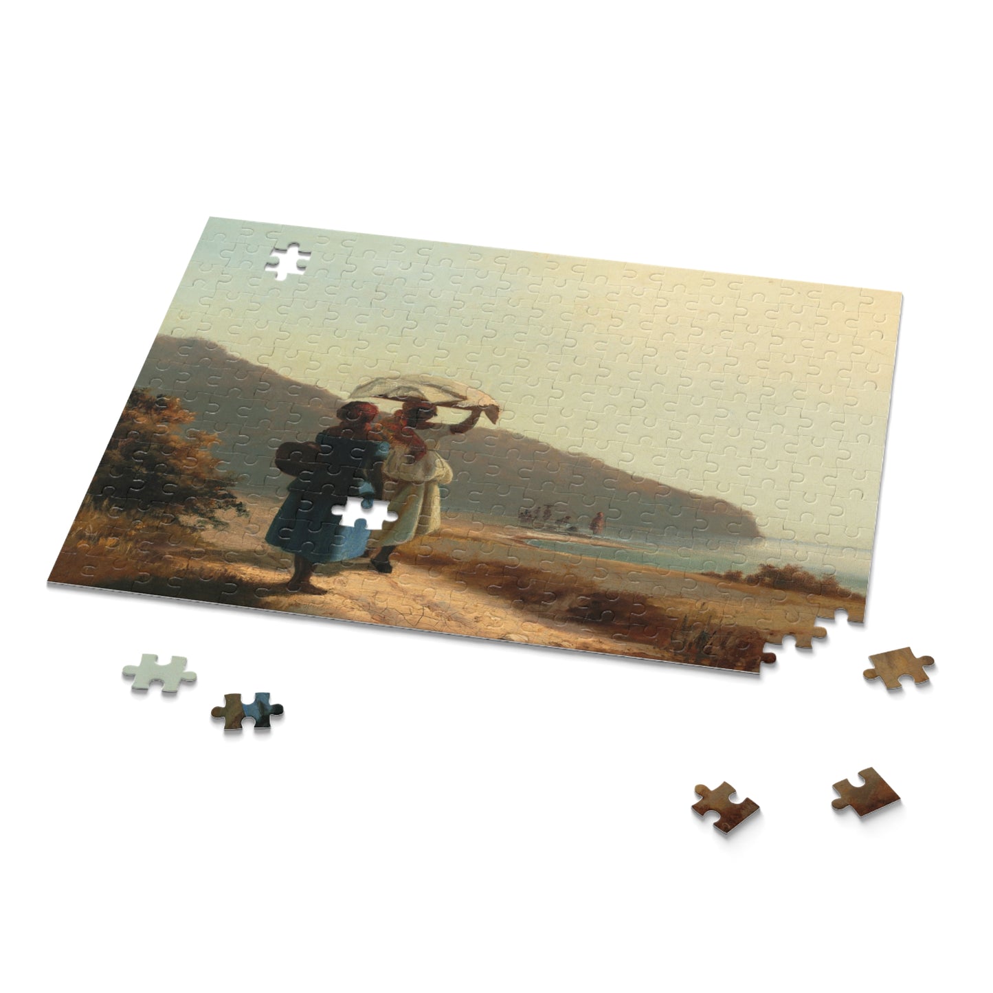 Two Women Chatting by the Sea, St. Thomas by Camille Pissarro Jigsaw Puzzle