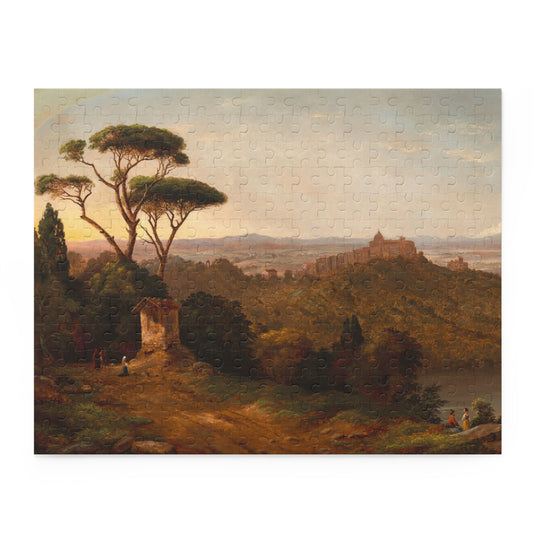 Castle Gondolfo, Lake Albano, Italy by Christopher Pearse Cranch Jigsaw Puzzle
