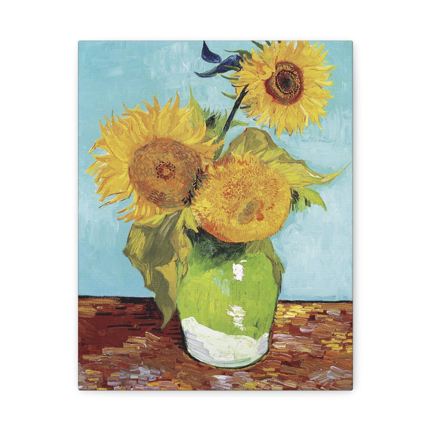 Vase with Three Sunflowers by Vincent van Gogh Canvas Print