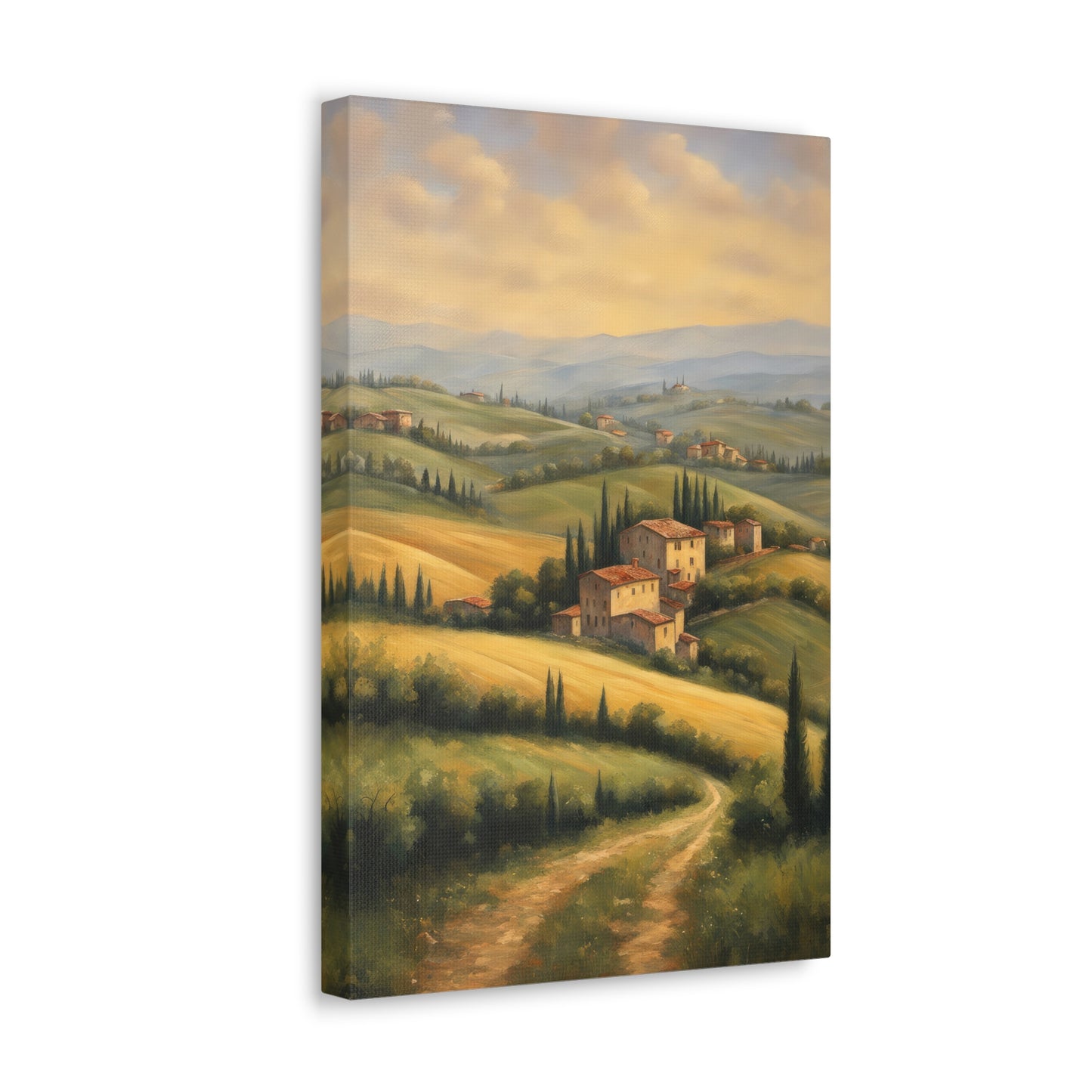 Village in Tuscany Oil Painting II Canvas Print