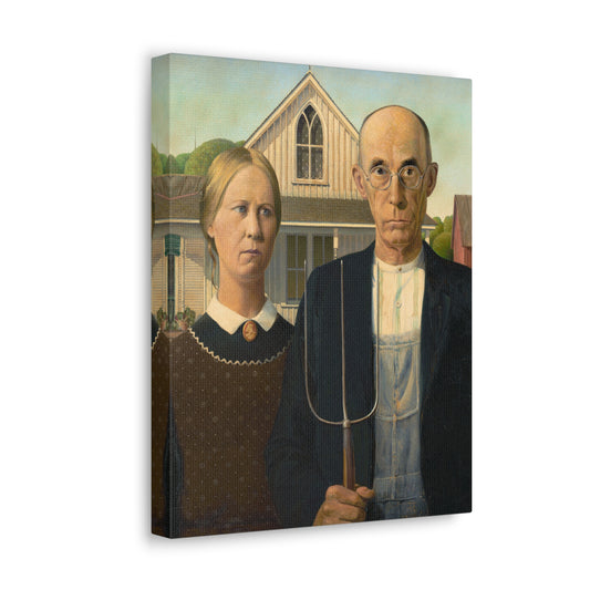 American Gothic by Grant Wood Canvas Print