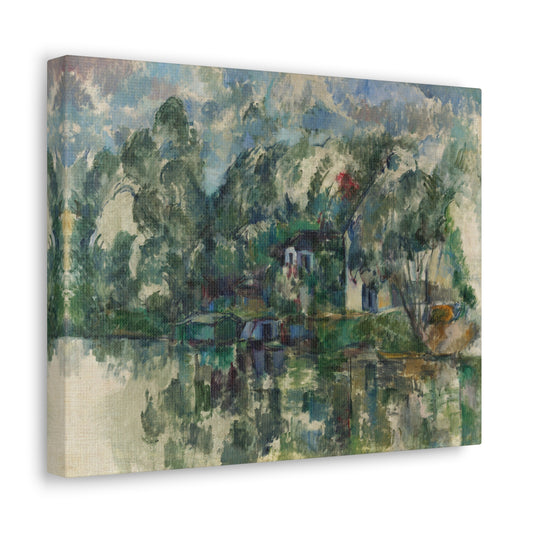 At the Water's Edge by Paul Cezanne Canvas Print